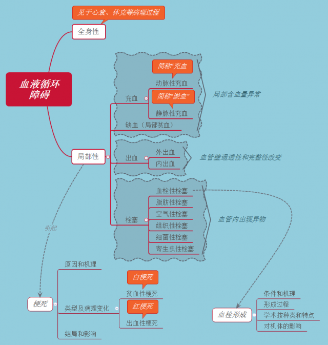 局部血液循环障碍思维导图