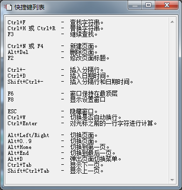 FlashPad快捷键